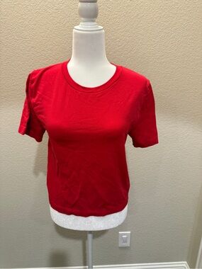 a new day Bright Red Short Sleeve Crewneck Tee